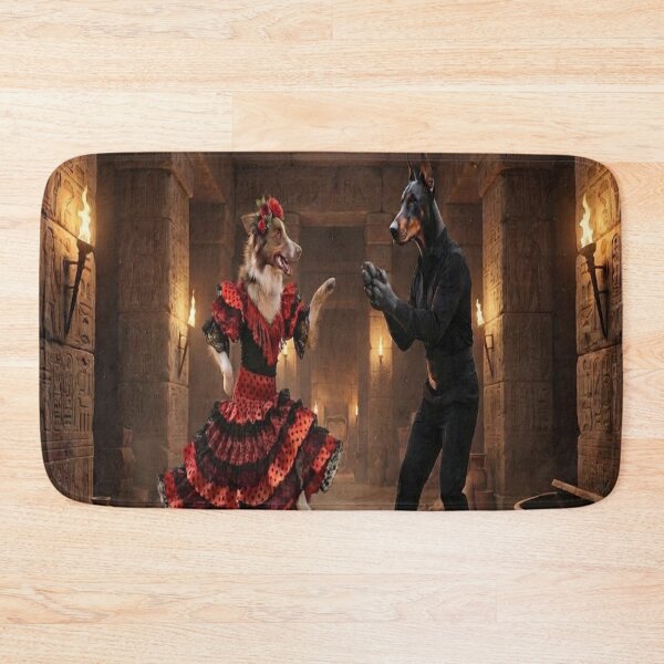 Item preview, Dogs Dancing Flamenco in an Ancient Egyptian Temple designed and sold by AfresStudio.