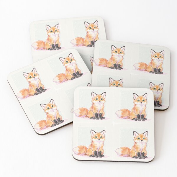 Item preview, Cute Red Fox with Green Eyes designed and sold by HappyOops.