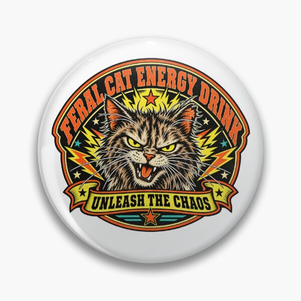 Item preview, Feral Cat Energy Drink Parody Logo Tee designed and sold by Inkworksbyshery.