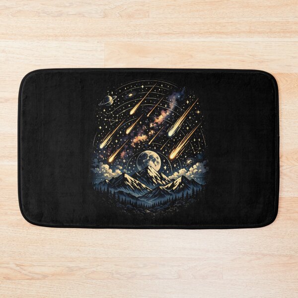 Item preview, Brilliant meteor shower over the mountains designed and sold by Daily Quirk.