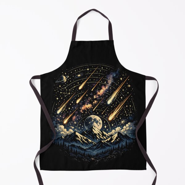 Item preview, Brilliant meteor shower over the mountains designed and sold by Daily Quirk.