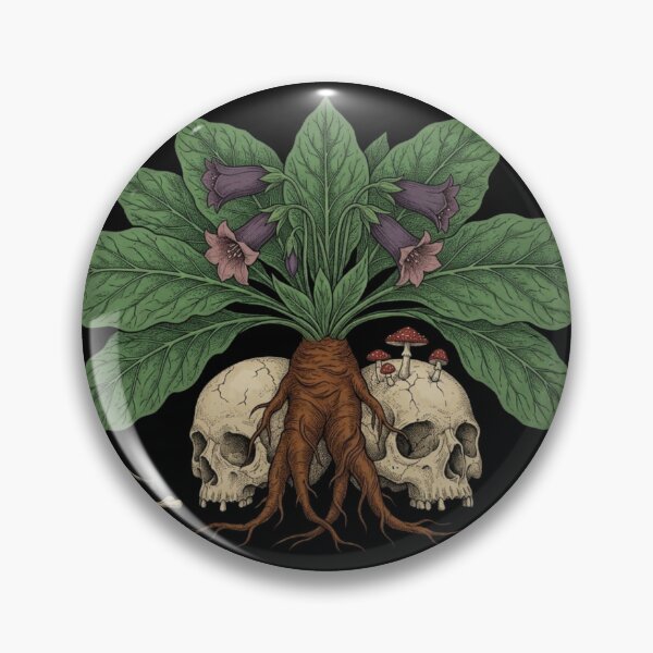 Item preview, Mandrake Dark Botanical Gothic Poison Root Art designed and sold by The Wicked Herbarium.