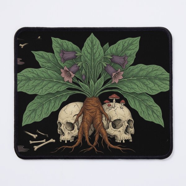 Item preview, Mandrake Dark Botanical Gothic Poison Root Art designed and sold by The Wicked Herbarium.