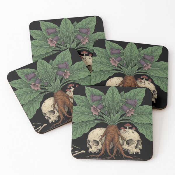 Item preview, Mandrake Dark Botanical Gothic Poison Root Art designed and sold by The Wicked Herbarium.