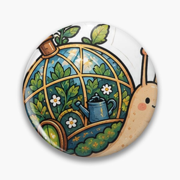 Item preview, Whimsical Garden Snail – Cozy Greenhouse Sticker designed and sold by denybz.