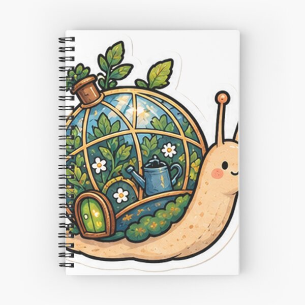 Item preview, Whimsical Garden Snail – Cozy Greenhouse Sticker designed and sold by denybz.