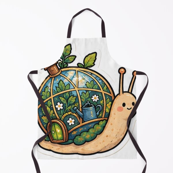 Item preview, Whimsical Garden Snail – Cozy Greenhouse Sticker designed and sold by denybz.