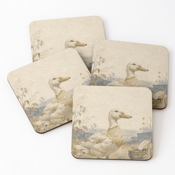 Item preview, Duck Whimsical Farm Fauna Art Print designed and sold by Carnival Posters.