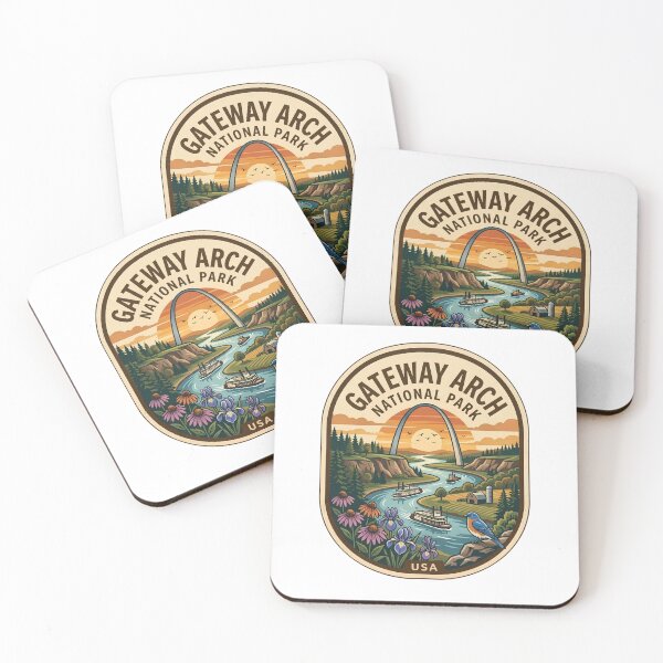 Item preview, Gateway Arch National Park St Louis Missouri Vintage Travel Badge designed and sold by LittleArij.