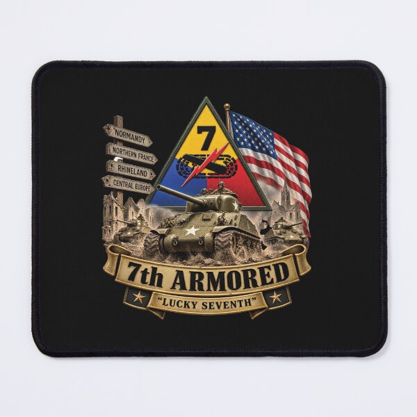 Item preview, 7th Armored Division - Lucky Seventh - WWII - 3D - Enhanced designed and sold by Military Insignia Products.