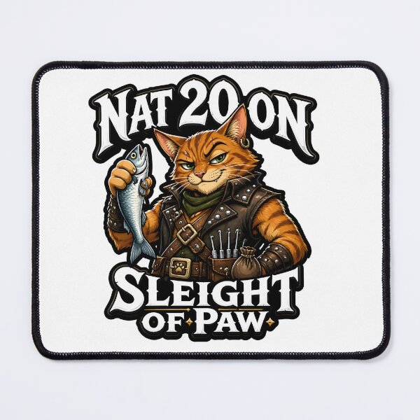 Item preview, Cat Thief Rogue Nat 20 Sleight Of Paw Tabletop RPG tabletop game designed and sold by CleverRaccoon.