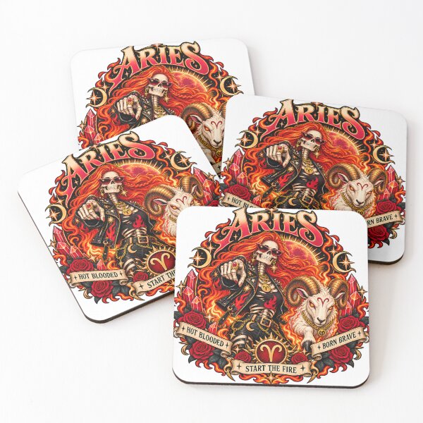 Item preview, Aries: Start the Fire | Fiery Zodiac Ram Celestial Gothic Art designed and sold by NinthLantern.