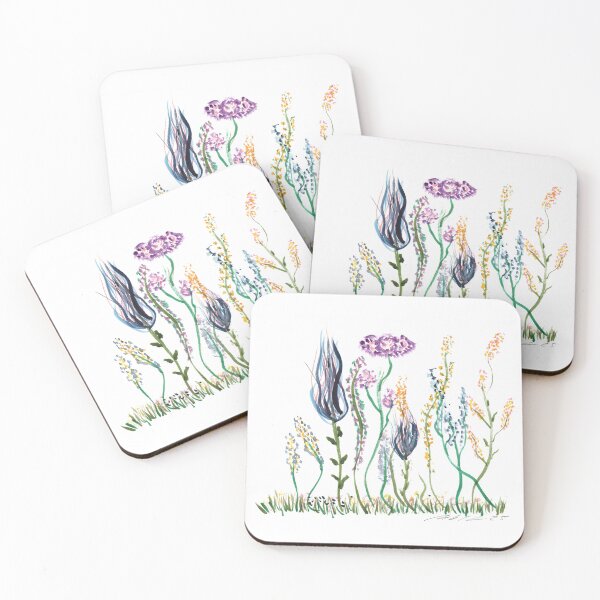 Artikelvorschau, Wiese, Blumen, Aquarell entworfen und verkauft von Anke‘s Bazaar.