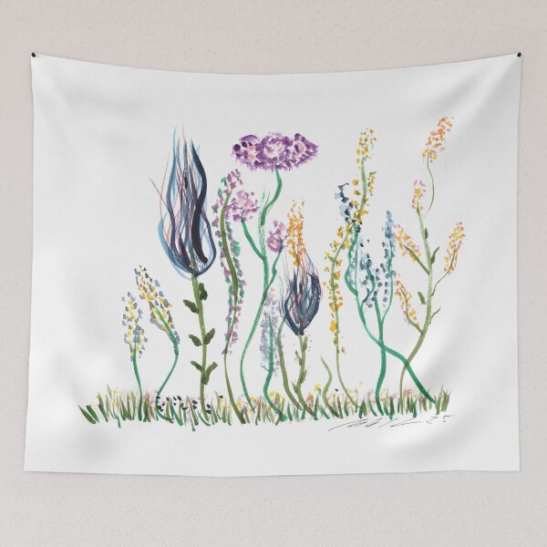 Artikelvorschau, Wiese, Blumen, Aquarell entworfen und verkauft von Anke‘s Bazaar.