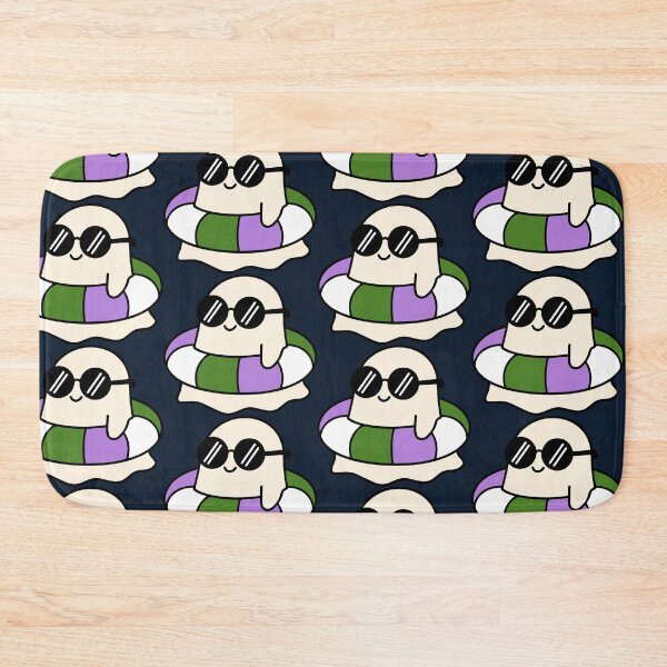 Item preview, Vintage Kawaii Ghost on Genderqueer Pride Swimming Tube Summer Vibes designed and sold by Cannaxes Studio.