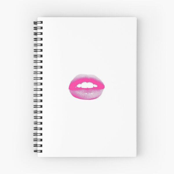 Item preview, pink lip bite pop art neon pink funky chic city girl lips pout designed and sold by bunnylover4life.