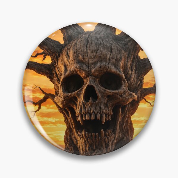Item preview, Haunted Skull Tree Halloween – Giant Dead Tree in Gothic Cemetery designed and sold by DrakariArt.