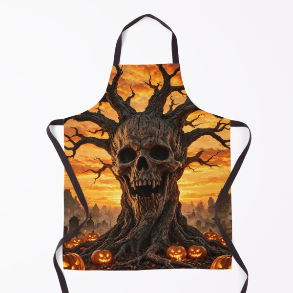 Item preview, Haunted Skull Tree Halloween – Giant Dead Tree in Gothic Cemetery designed and sold by DrakariArt.