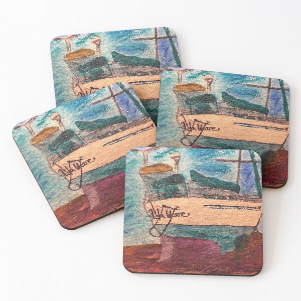 Item preview, Beached Boat Watercolor Lola designed and sold by BirdandaBrush.