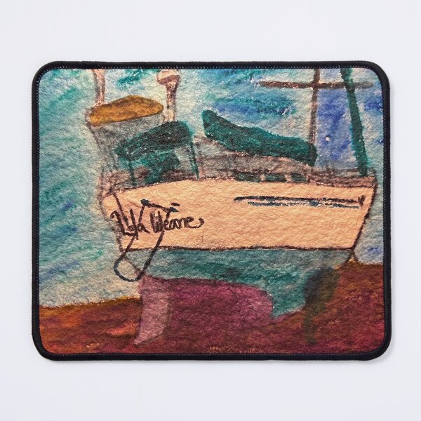 Item preview, Beached Boat Watercolor Lola designed and sold by BirdandaBrush.