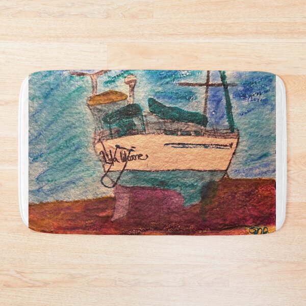 Item preview, Beached Boat Watercolor Lola designed and sold by BirdandaBrush.
