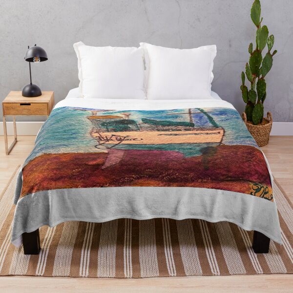 Item preview, Beached Boat Watercolor Lola designed and sold by BirdandaBrush.