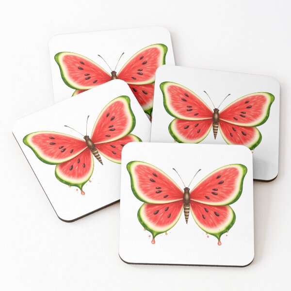 Item preview, Watermelon butterfly – Fruity summer butterfly designed and sold by Kisho.