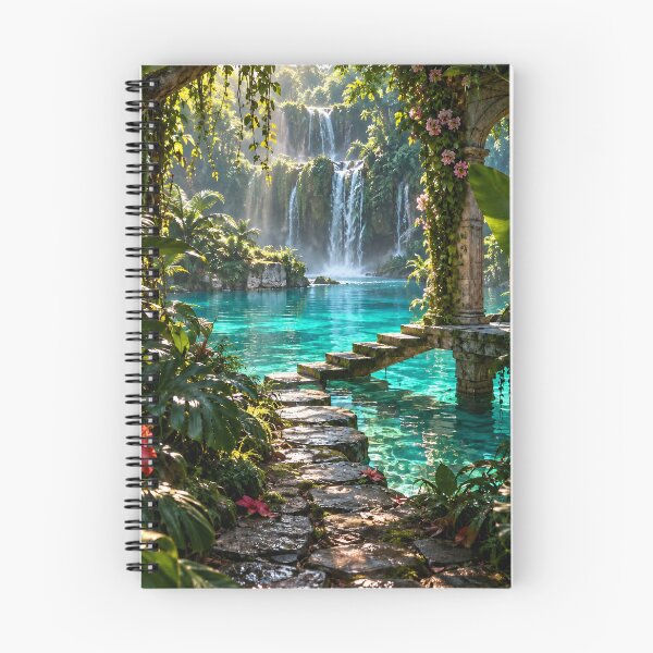 Item preview, Enchanted Jungle Lagoon – Tropical Waterfall, Secret Garden & Crystal Waters designed and sold by IRON SIREN.