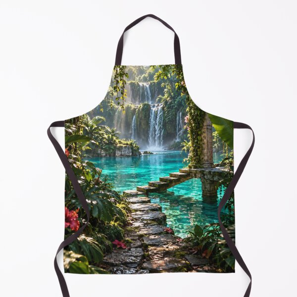 Item preview, Enchanted Jungle Lagoon – Tropical Waterfall, Secret Garden & Crystal Waters designed and sold by IRON SIREN.