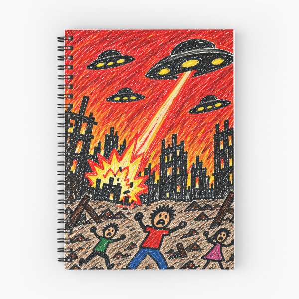 Item preview, UFO Invasion Crayon Apocalypse designed and sold by NordenPosters.