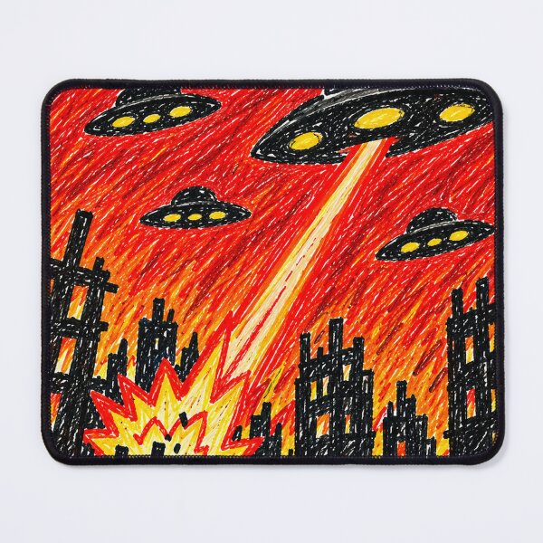 Item preview, UFO Invasion Crayon Apocalypse designed and sold by NordenPosters.