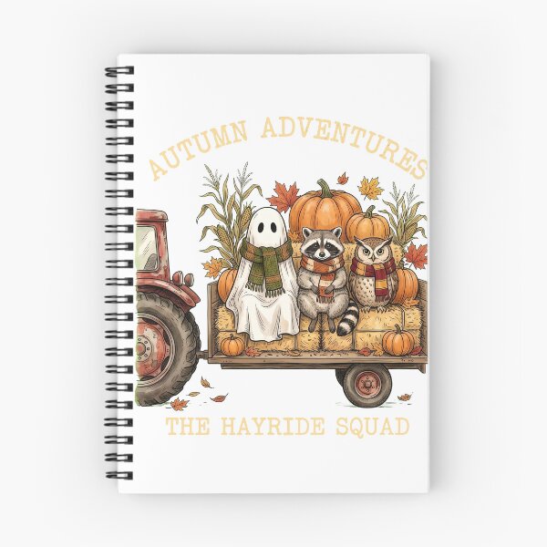 Item preview, Autumn Adventures Hayride Squad comfort color Shirt, Cute Ghost Raccoon Owl Fall Tee, Vintage Pumpkin Patch Farm Animal Graphic T-Shirt designed and sold by RAWVANE.
