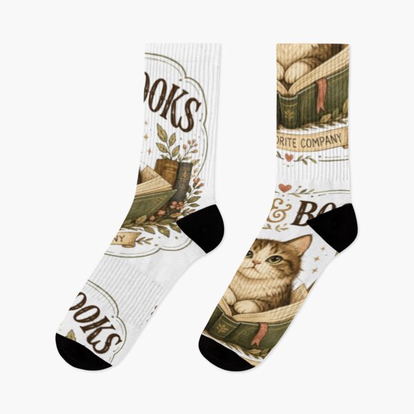 Item preview, Cats and Books Cozy Cat Lover Bookworm Vintage Reading Design designed and sold by TulipsArtDesigns .