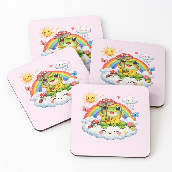 Item preview, Kawaii Rainbow Frog designed and sold by Sommium .