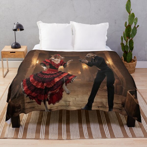 Item preview, Pitbull and Collie Dancing Flamenco in an Ancient Temple designed and sold by AfresStudio.