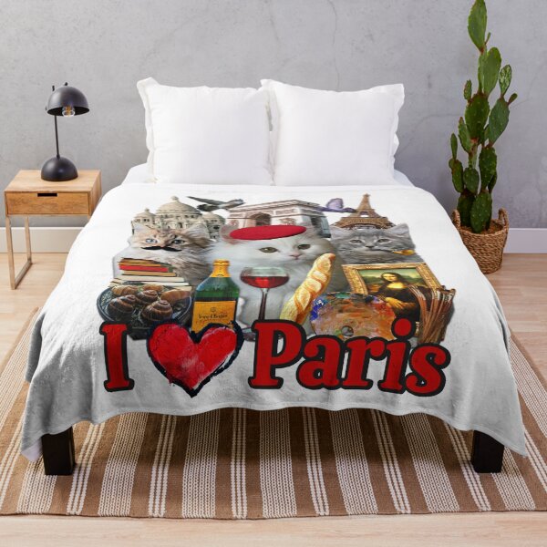 Item preview, I heart Paris design cute funny quirky cursed parody stereotypes kittens, city parody tee designed and sold by DisgustangCO.