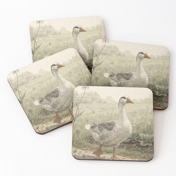 Item preview, Goose Whimsical Farm Fauna Art Print designed and sold by Carnival Posters.