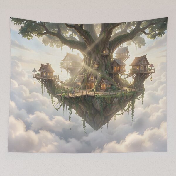 Item preview, An Elven Tree Village in the Sky designed and sold by Fanta-sticky.