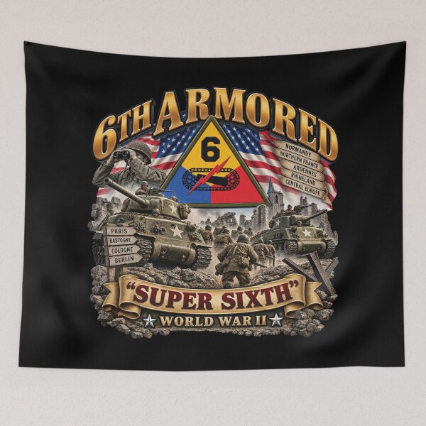 Item preview, 6th Armored Division - Super Sixth - WWII - 3D - Enhanced designed and sold by Military Insignia Products.