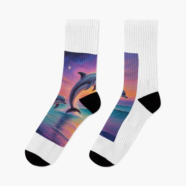 Item preview, Joyful Dolphins — Flight at Purple and Gold Twilight designed and sold by Hawaii26.