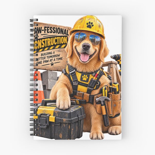 Item preview, Funny Dog Construction Worker – PAW-FESSIONAL Builder Gift designed and sold by TeeVibeHaus.
