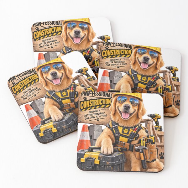 Item preview, Funny Dog Construction Worker – PAW-FESSIONAL Builder Gift designed and sold by TeeVibeHaus.