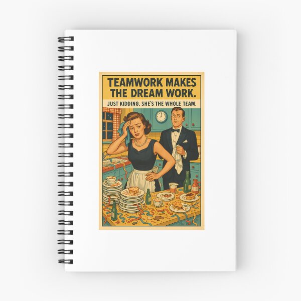 Item preview, Retro Feminist Poster - Teamwork Kitchen Humor Quote designed and sold by ShopCrispCos.