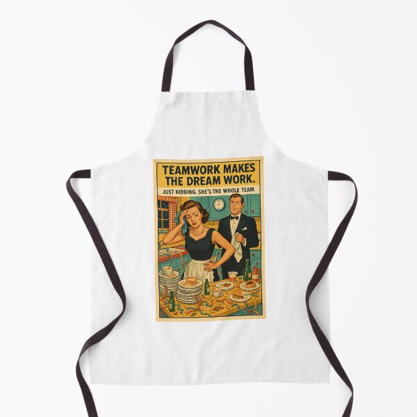 Item preview, Retro Feminist Poster - Teamwork Kitchen Humor Quote designed and sold by ShopCrispCos.