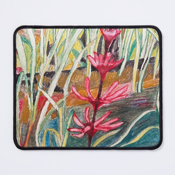 Item preview, Coral Bean Flower Watercolor designed and sold by BirdandaBrush.