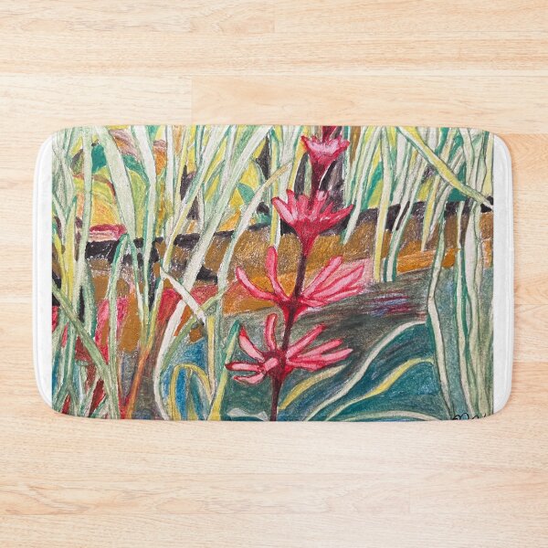 Item preview, Coral Bean Flower Watercolor designed and sold by BirdandaBrush.
