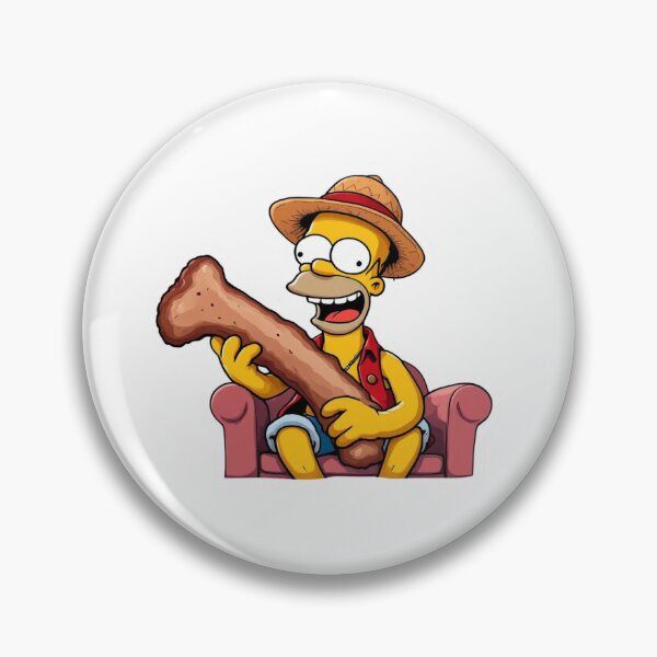 Item preview, Homer Simpson Luffy Giant Meat Couch Sticker designed and sold by Francisbb.
