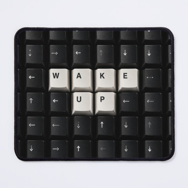 Item preview, Wake Up Motivational Keyboard Wall Art designed and sold by Forthrive™.