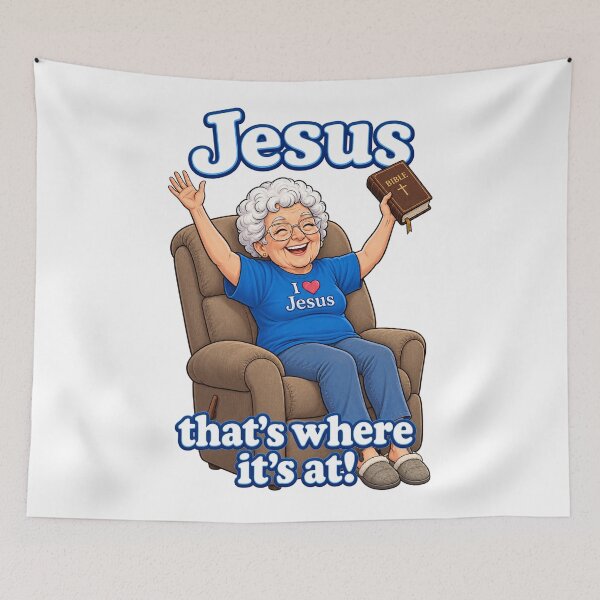 Item preview, Jesus that’s where it’s at designed and sold by LizHumorComics.