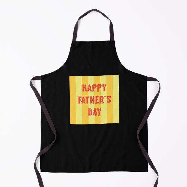 Item preview, Happy Father's Day - Retro Bold Red Typography on Yellow Stripes Background | Vintage Holiday Graphic designed and sold by Elite Wall Art.